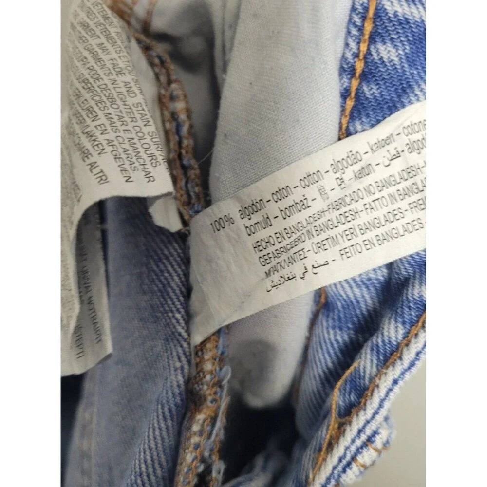 Zara denim raw hem cut off high rise shorts size 10